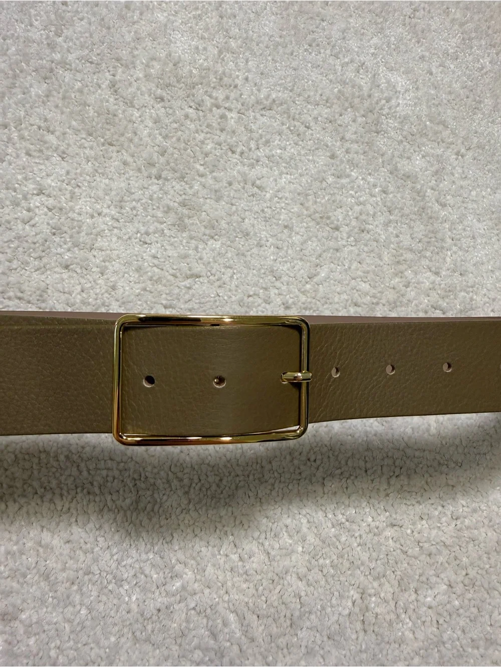 B-Low the Belt Milla Leather Hip Belt Olive Green Tan Gold Buckle Size Small